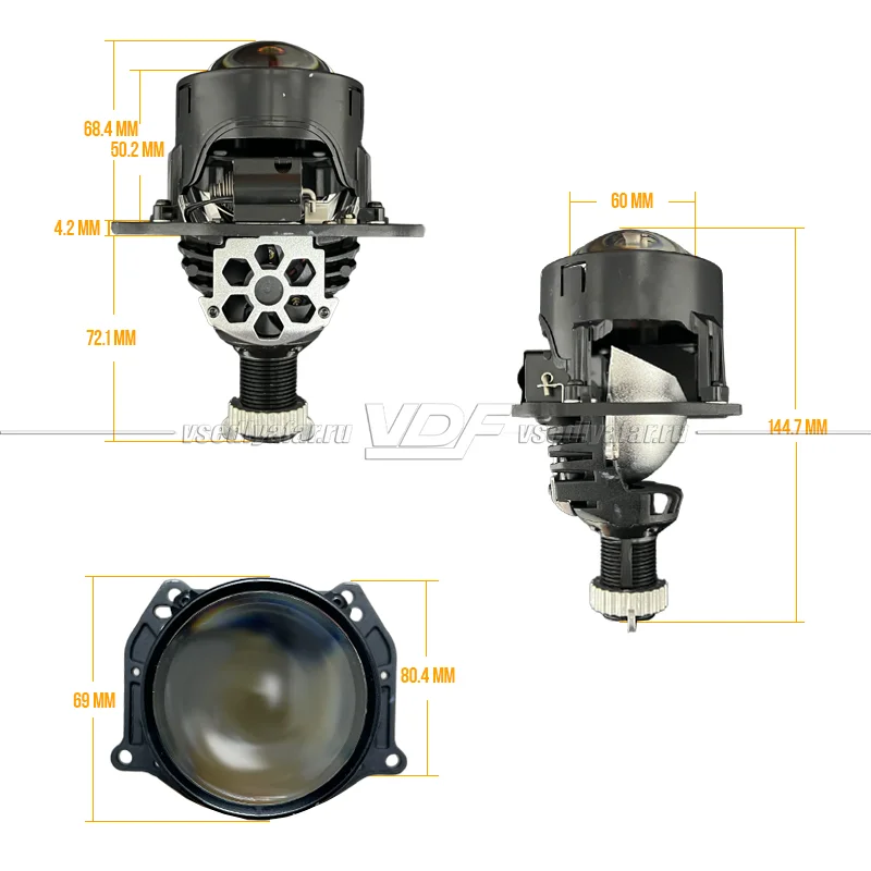 Светодиодные линзы Aozoom A3 MAX 2.5 12V 49/57W 4200/4600Lm